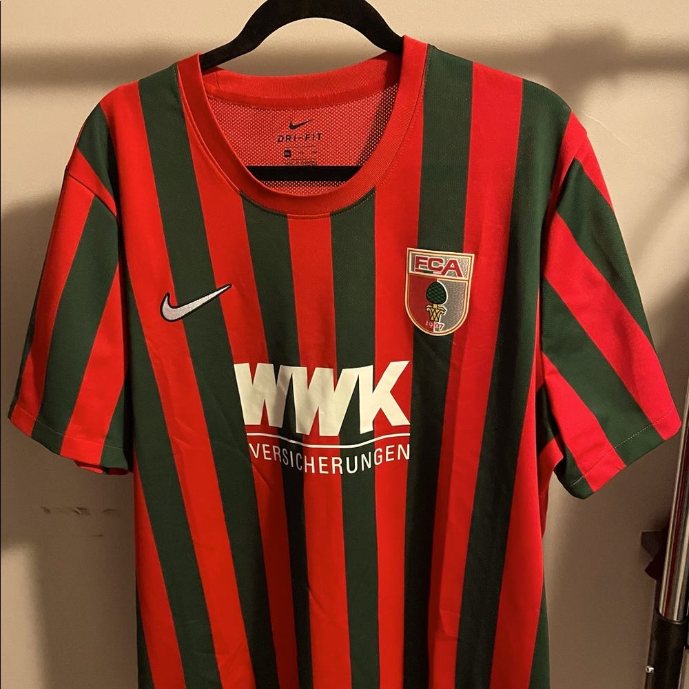FC Augsburg 2021-22 home jersey, size XXL, Bundesliga German soccer